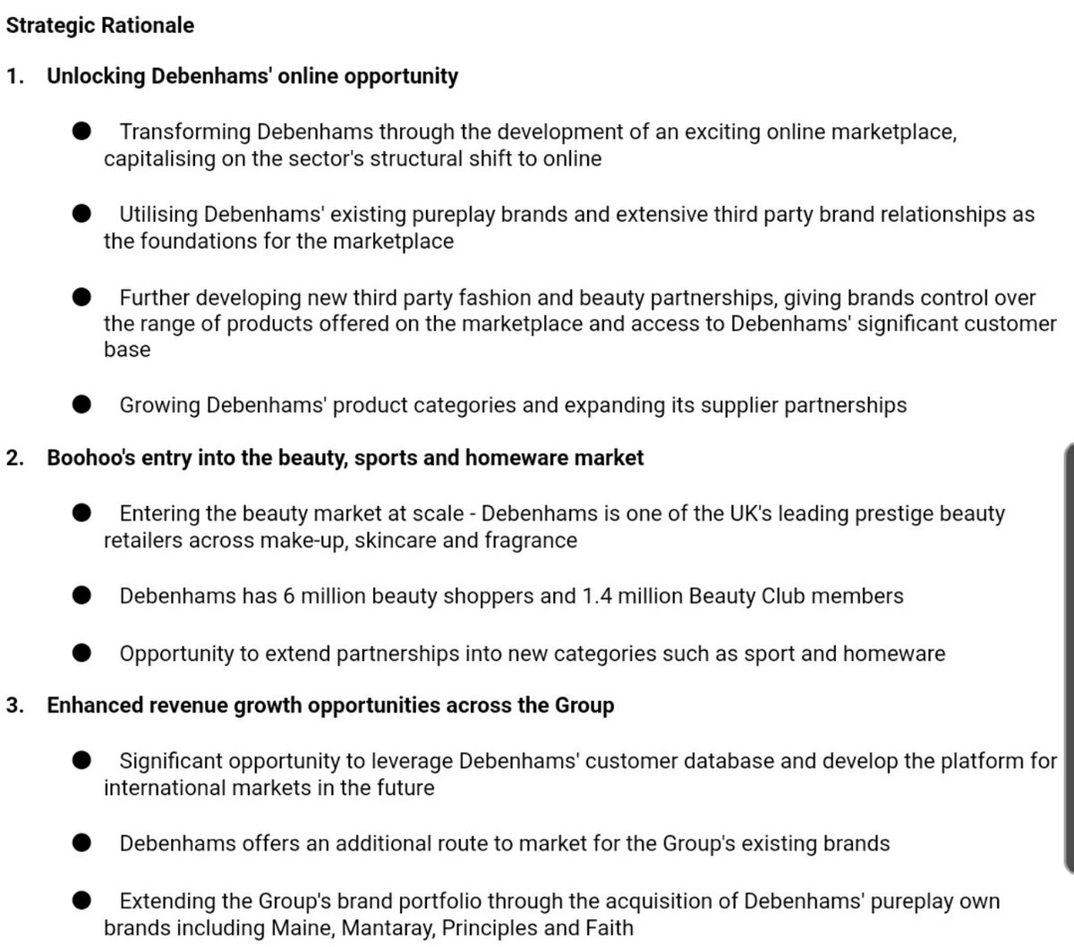 priteshpatel9's tweet image. Boohoo &amp;amp; Debehams rationale #boo #ecomchat