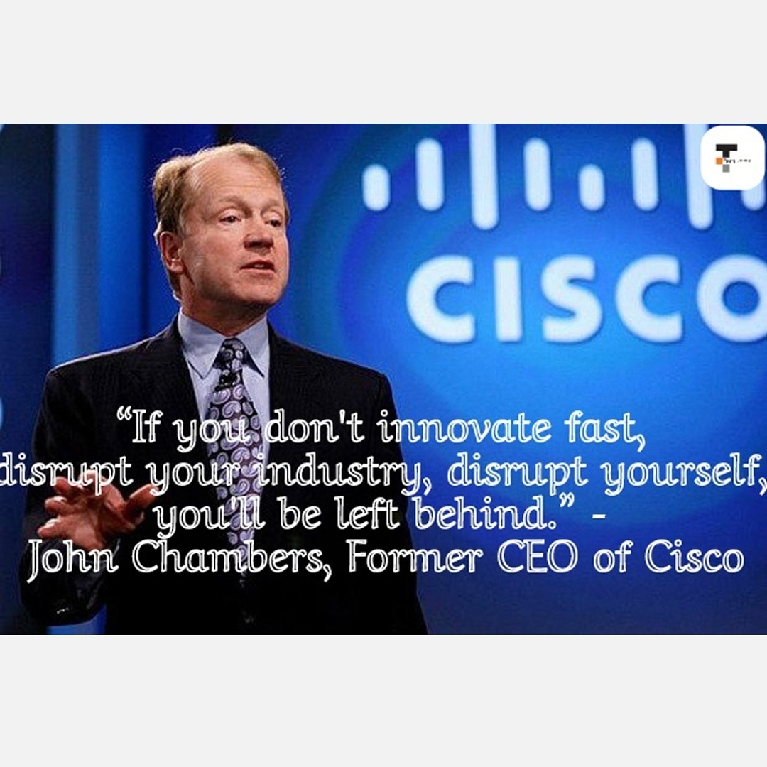 techshotsapp's tweet image. “If you don't innovate fast, disrupt your industry, disrupt yourself, you'll be left behind.” - John Chambers, Former CEO of Cisco
#cisco #techshots #MondayMotivation