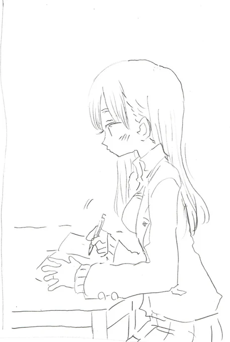 描き出しの山田です
(創作では  鬼門 鬼門 と言われてる山田ですが
描きまくったお陰で資料見ないでここまでかけるようになりました) 