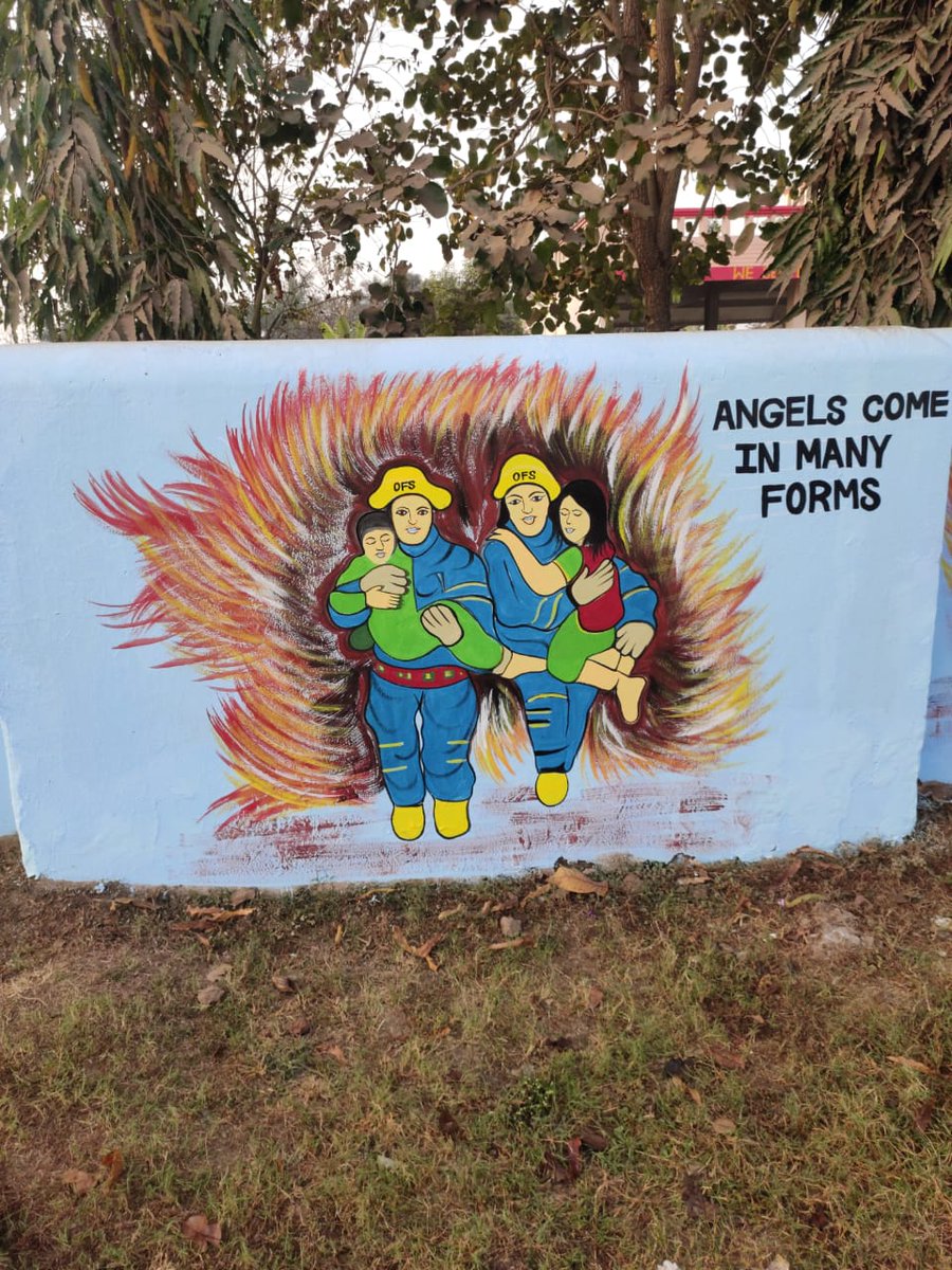 cfo_odisha's tweet photo. Fire safety awareness through paintings on boundary walls of many Fire stations @DGFS_HGs_CD @homeodisha @SRC_Odisha https://t.co/HQUyQOluIc