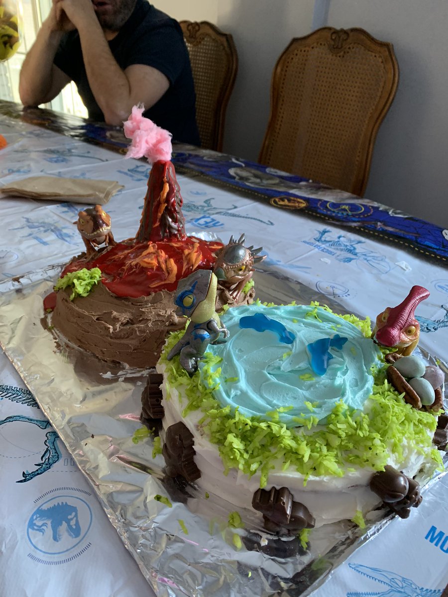 antharenn's tweet photo. Not going to quit my day job but an 8 year old was happy, even if our party was a lot smaller this year. More cake for the 3 of us! https://t.co/EOA056S3LD