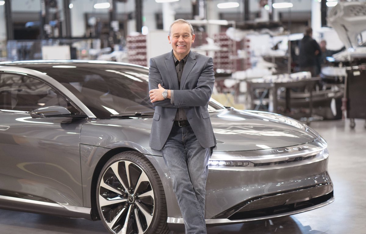 Peter Rawlinson: CEO & CTOPrevious work:- former VP of engineering at Tesla- chief engineer of Tesla Model S- also worked at Jaguar - 30 years of experience Current work:- developing Lucid Air- responsible for creation and delivery of all Lucid products