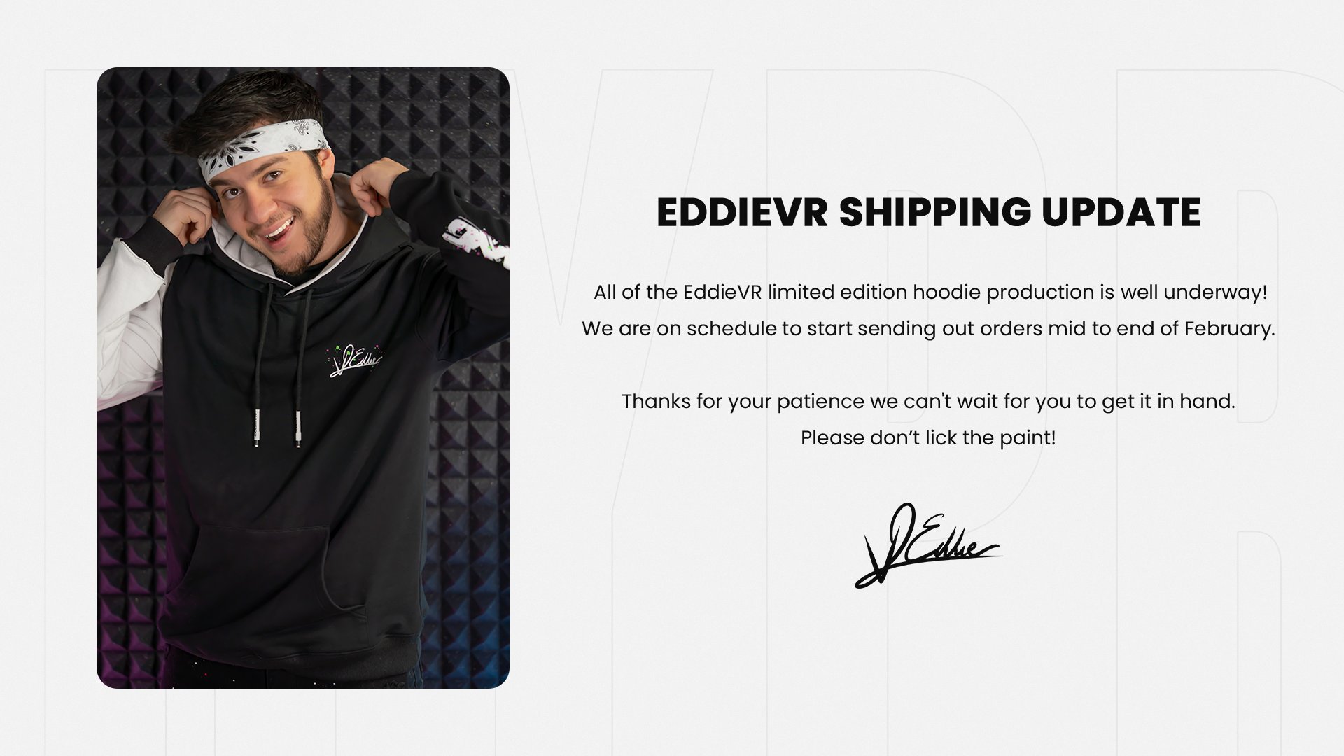 Eddievr hoodie hotsell