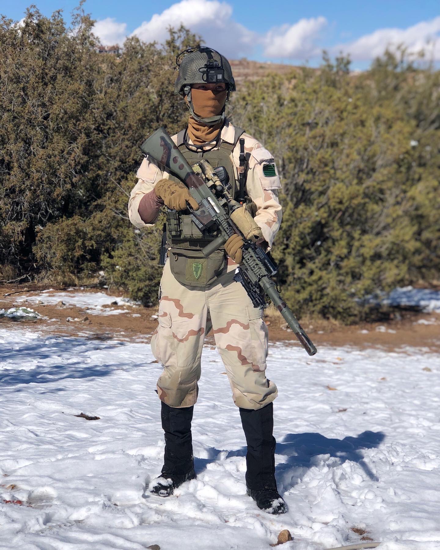 Jet DelCastillo on Twitter "Played airsoft in the snow today. Got a