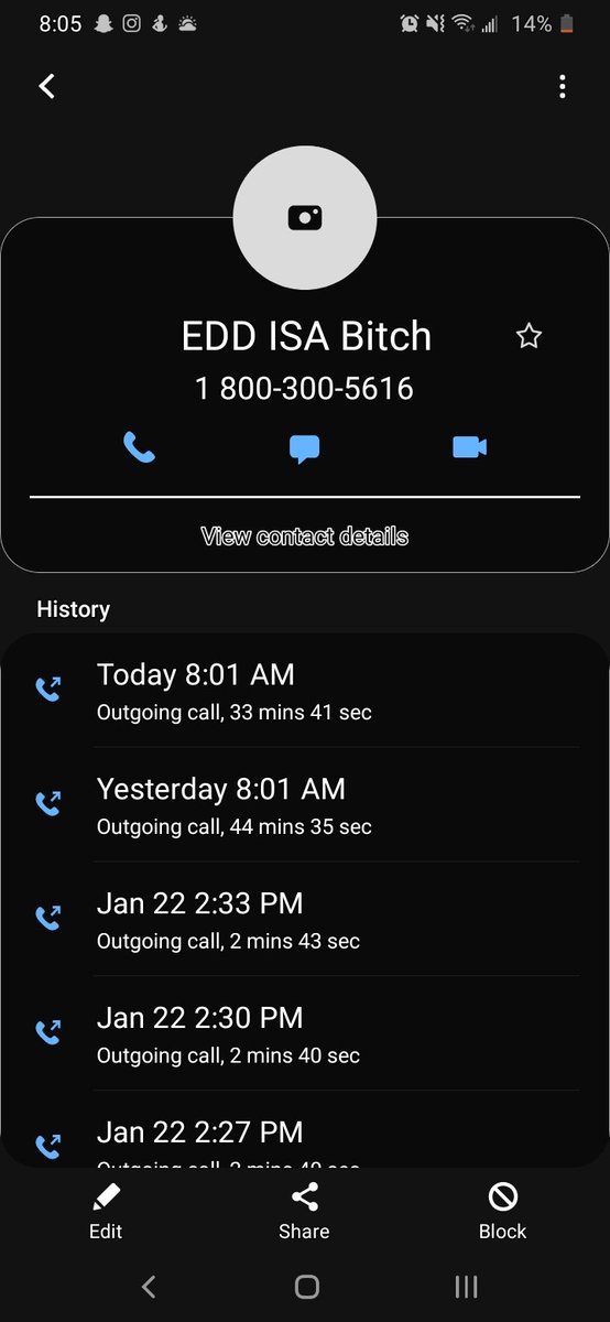 bert562's tweet photo. @jilledna @ToucheOle @xoariyah @CA_EDD @IDme Call at 8:01 in about 40 minutes you'll talk with a rep ask for tier 2 claim claim specialist before they even ask for your Social. https://t.co/klNJfDir8m