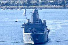 USS Anchorage (LPD 23) San Antonio-class amphibious transport dock coming into San Diego - January 24, 2021 #anchorage #lpd23
