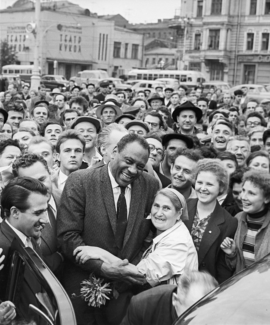 Paul Robeson a famed Black singer who visited the USSR in 1934 and later suffered for his pro Soviet stance said: “The Soviet Union’s very existence, its example before the world of abolishing all discrimination based on color or nationality…this has given us Negroes the chance-