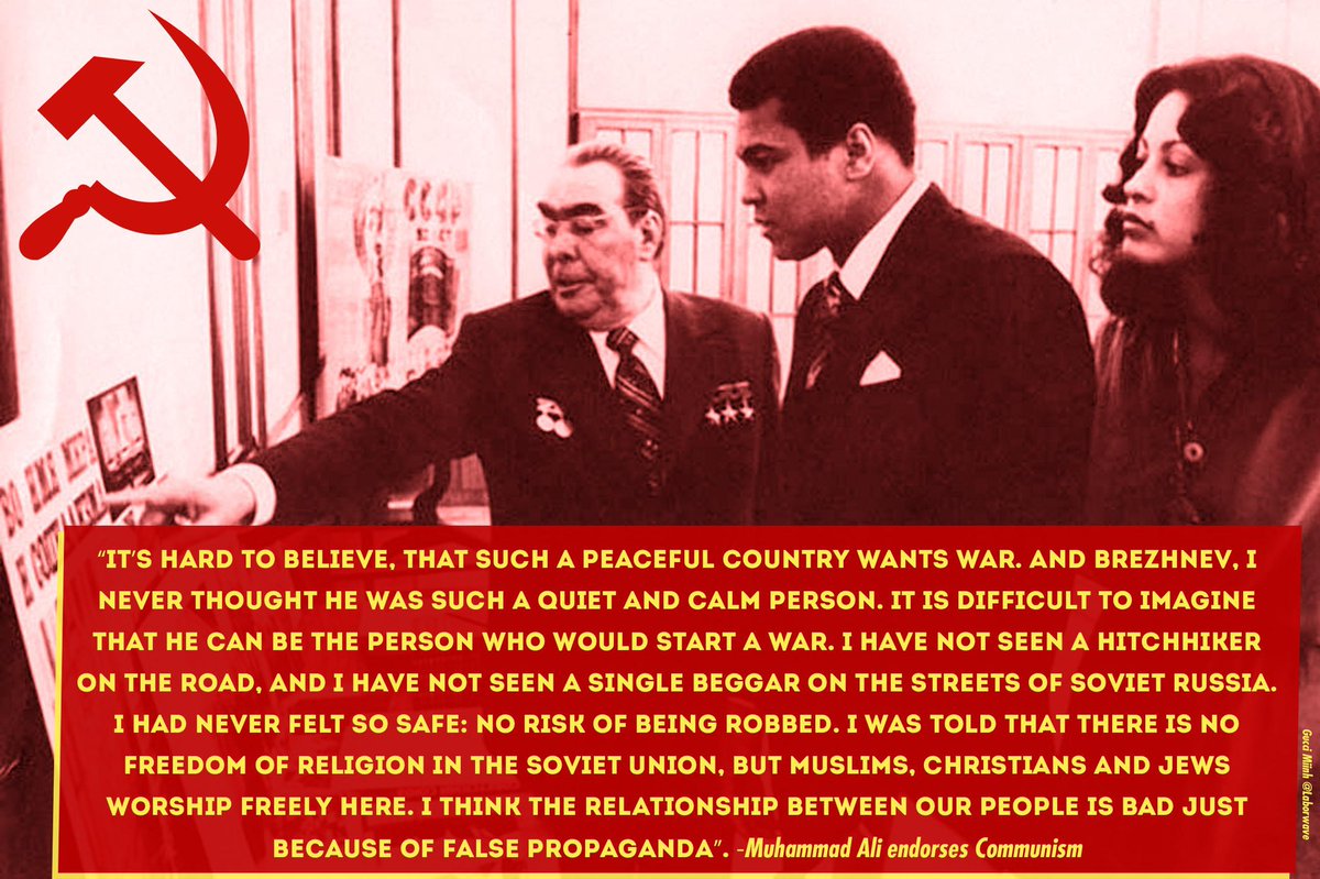 Muhamed Ali another famous Black icon went to the Soviet Union to assist in diplomatic relations. He was impressed by the humanity there.