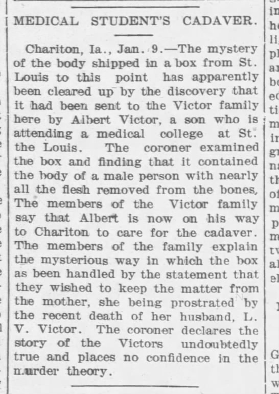 Although this was an isolated incident, as the railroad spread across the United States, there are other stories like this one in Charlton, Iowa, in 1898. 6/11