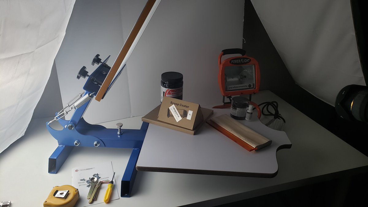 About to delve into #screenprinting for the first time. I don't have a clue what I am doing yet, but excited to learn a new printing hobby.