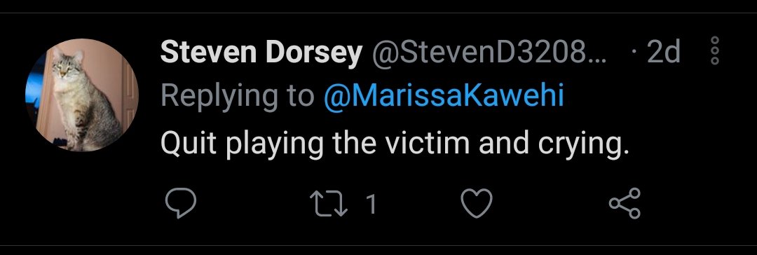 Pointing out racism is apparently "playing the victim" even though I wasn't asking for any "special treatment" or whatever in my tweet.