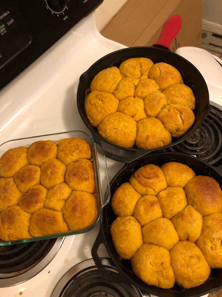 The_Dough_Lab's tweet photo. It was quite the #DoughyWeekend preparing the first month of orders. Thanks to all who supported the #baking!

Featured: brown butter squash rolls and the beginnings of #sourdough chocolate bundt cakes https://t.co/9LYD8UZIuC