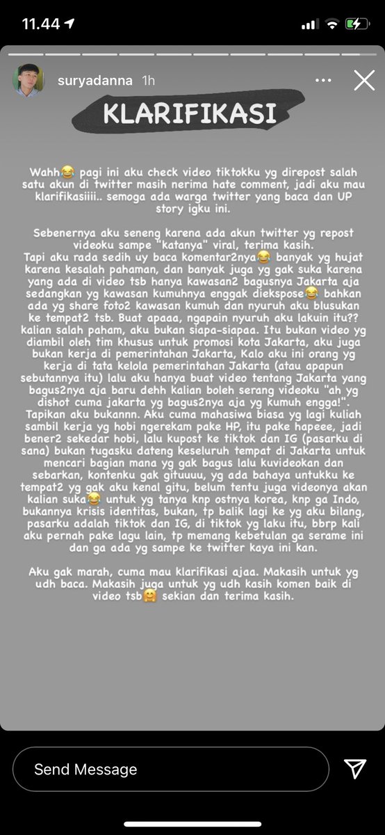 Aku udah contact sama pemilik video dan dia baik baik aja malah dia kaget karena sempet boom. Gak ada niat ape ape gak ada unsur politik dan pemerintah dan ini sekedar hobi aja trs di post. Kenapa aku ngepost karena aku suka videonya! bagus kataku jadi aku post. 😅😅😅