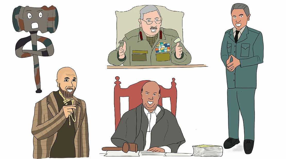 An  #ARMY human rights cell that dismisses most complaints, a structurally flawed court-martial process and a law that blocks accountability.  @penpencildraw illustrates the failures of military justice in India https://www.article-14.com/post/the-injustice-of-india-s-military-justice-system