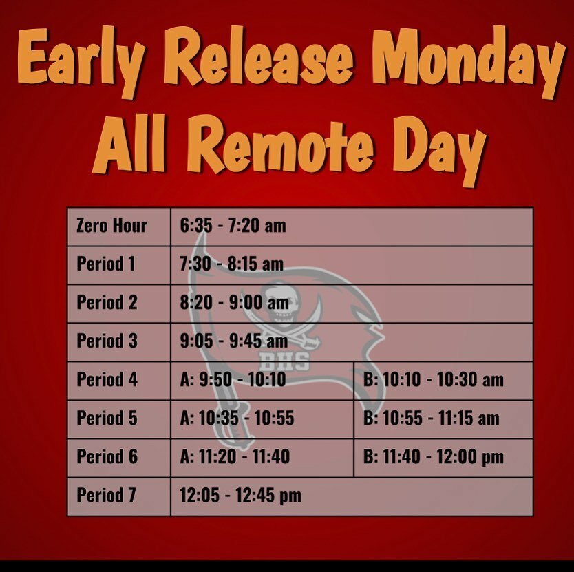 LibraryRaiders's tweet photo. We meet for 7 Periods tomorrow, all remote, early release! https://t.co/ZIXWUaAMZ8 https://t.co/TC2nhSvdP4