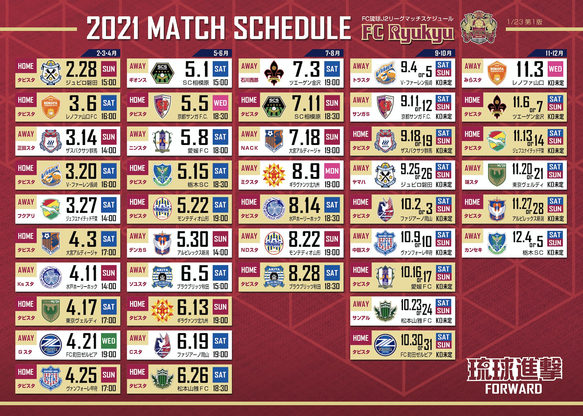 Fc琉球 Fc Ryukyu ２０２１明治安田生命ｊ２リーグ Fc琉球試合日程はこちら T Co Hc2sfn3mlp Fc琉球 琉球進撃 J2 T Co Ycuwoqz2xs Twitter