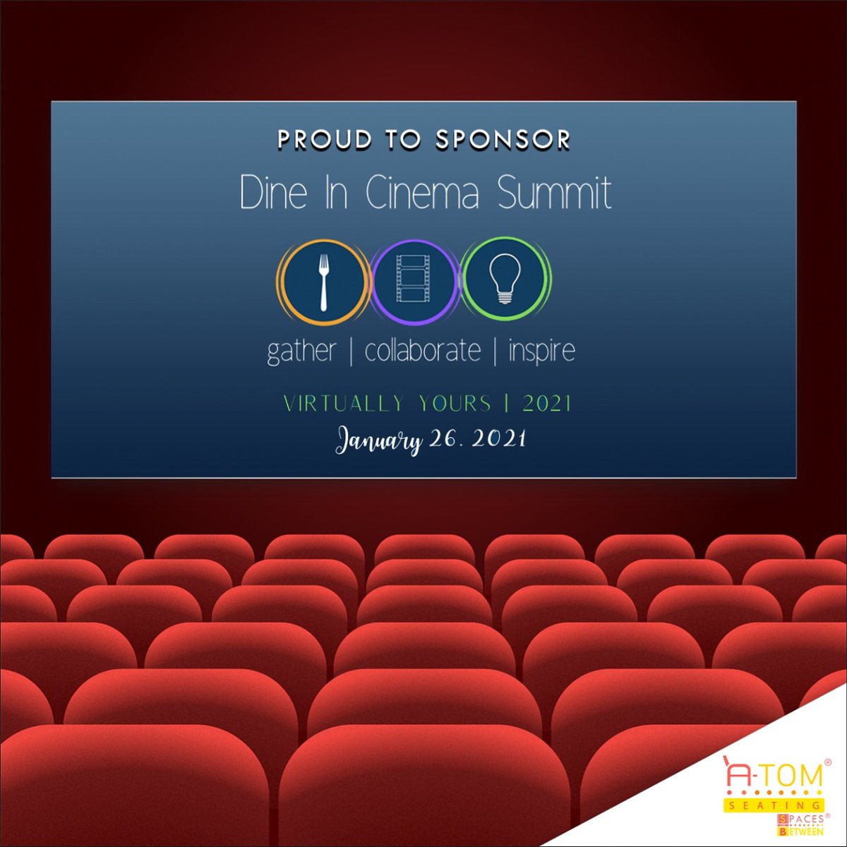 AtomSeating's tweet photo. Atom Seating is glad to be a part of #DineInCinemaSummit2021. See you this Tuesday, virtually.

#InclineToRecline #Recliners #AtomSeating #VIPRecliners #CinemaSummit https://t.co/6JzKQ9OyNV