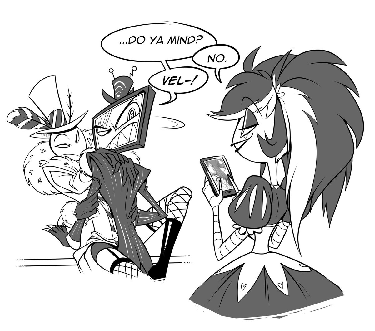 Reposting this bc I feel like it :U #HazbinHotel #Staticmoth 