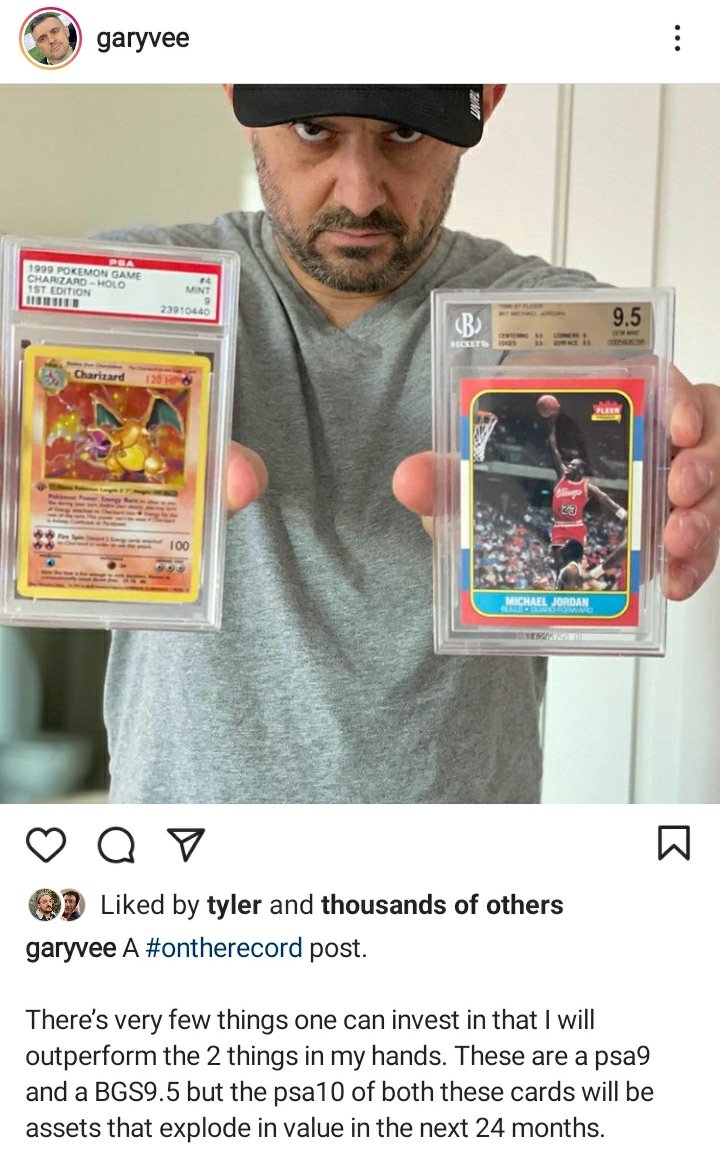 1/ If you believe that physical collectibles are good investments, it is hard not to believe in digital collectibles (NFTs)So, how can we know which NFTs are good investments? Here are some of my amateur thoughts on the subject Thread inspired by  @garyvee latest insta post