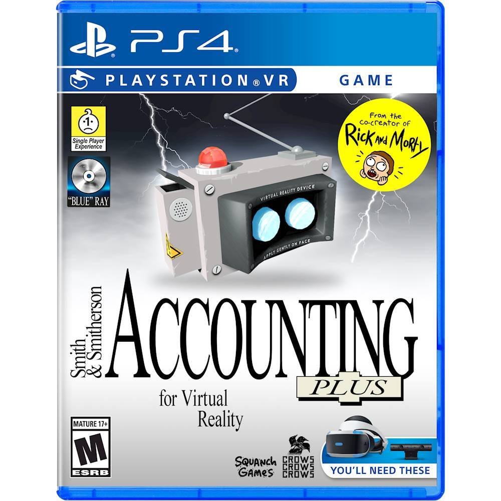 Accounting+ (PSVR) is $19.99 at Best Buy bit.ly/2TGFx69