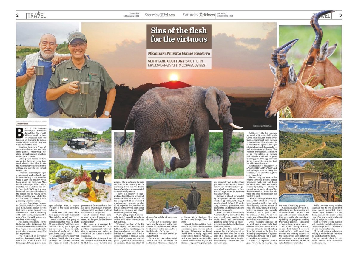 Photo journalist Jim Freeman takes us on an armchair visit to Nkomazi Private Game Reserve.

Find the article online here:
citizen.co.za/premium/242482…

For information about rates and current special promotions visit newmarkhotels.com

#ManleySocial #NemarkHotels #travelblogger