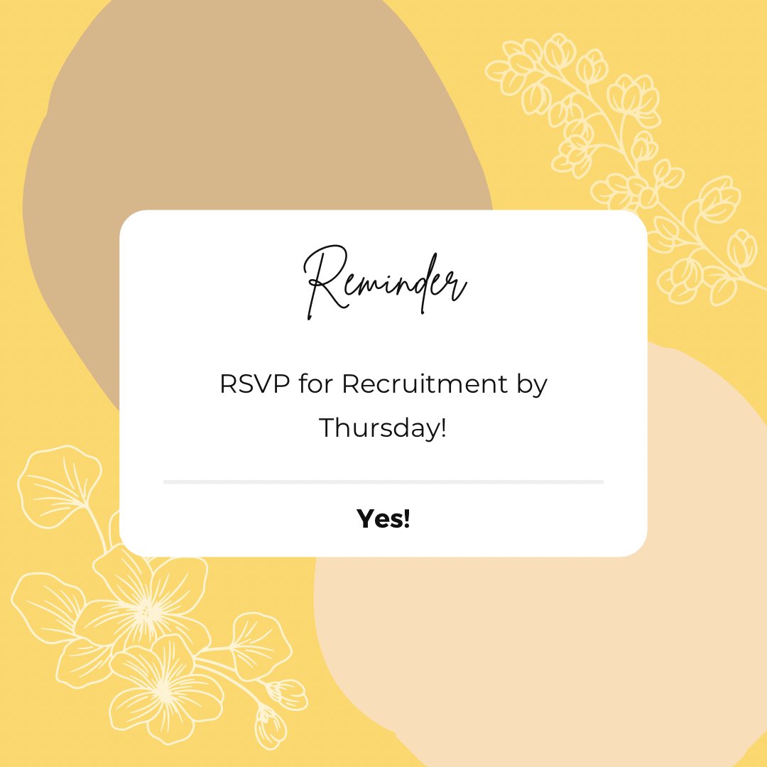 ❗️🤩REMINDER🤩❗️The last day to sign up for recruitment is this Thursday Jan. 28th!! Please RSVP before then. The RSVP form is different from the interest form. If you’re new fill out both please 🥰 Link in our bio! Join the only service sorority at WVU! 🐝