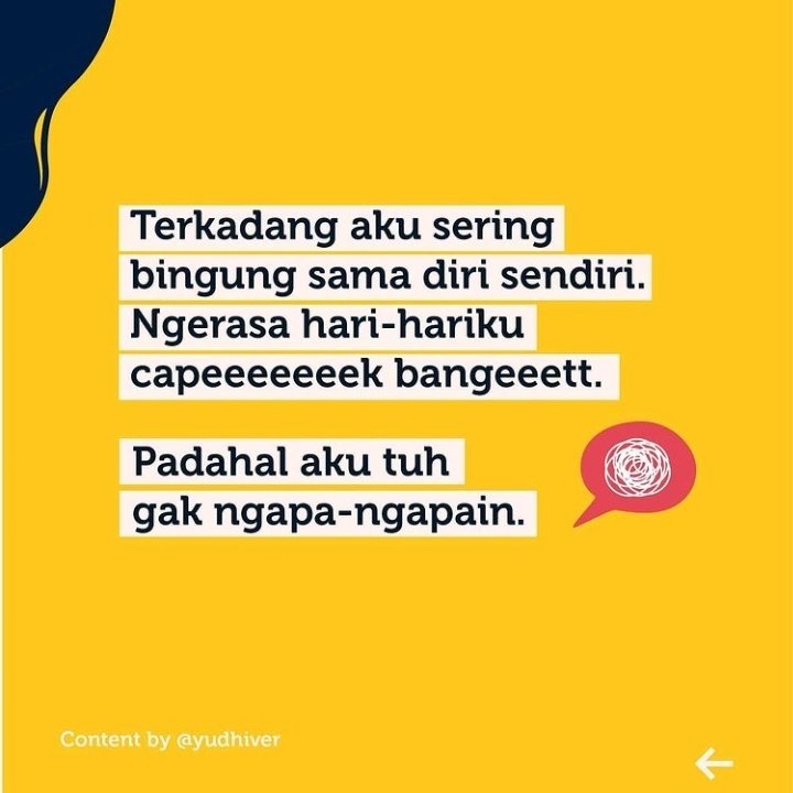 Lagi merasa cape atau malas banget ngelakuin sesuatu? Dibaca yuk🤗

Cr. on pict