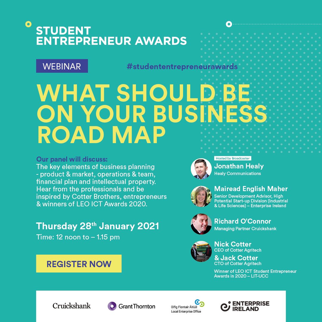 The Student Entrepreneur Awards 2021. 

There is a live webinar this Thursday at 12pm for anyone who wants to learn more about the #StudentEntrepreneurAwards. 

Link to register for webinar - 

attendee.gotowebinar.com/register/15525…