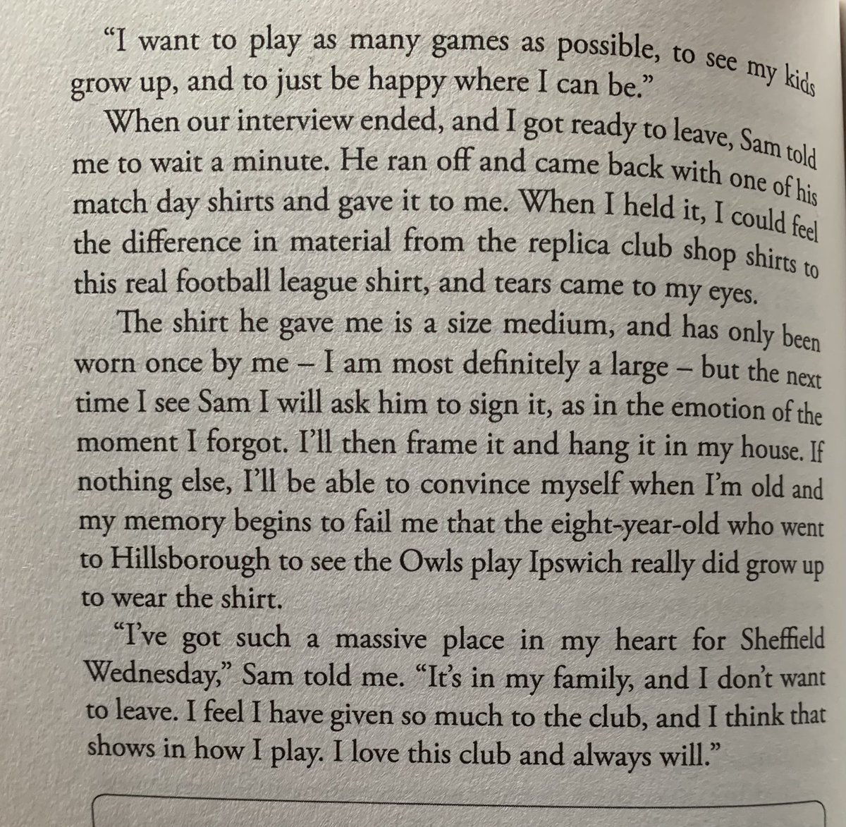 HatScarfShirt's tweet photo. Delighted that #SamIsBack at #SWFC 

He’s genuine, he loves the club, and he’s such a nice bloke.

He really changed my life, and I’ll be eternally grateful and I’ll always cheer him on 💙 https://t.co/CW0er5Xavw