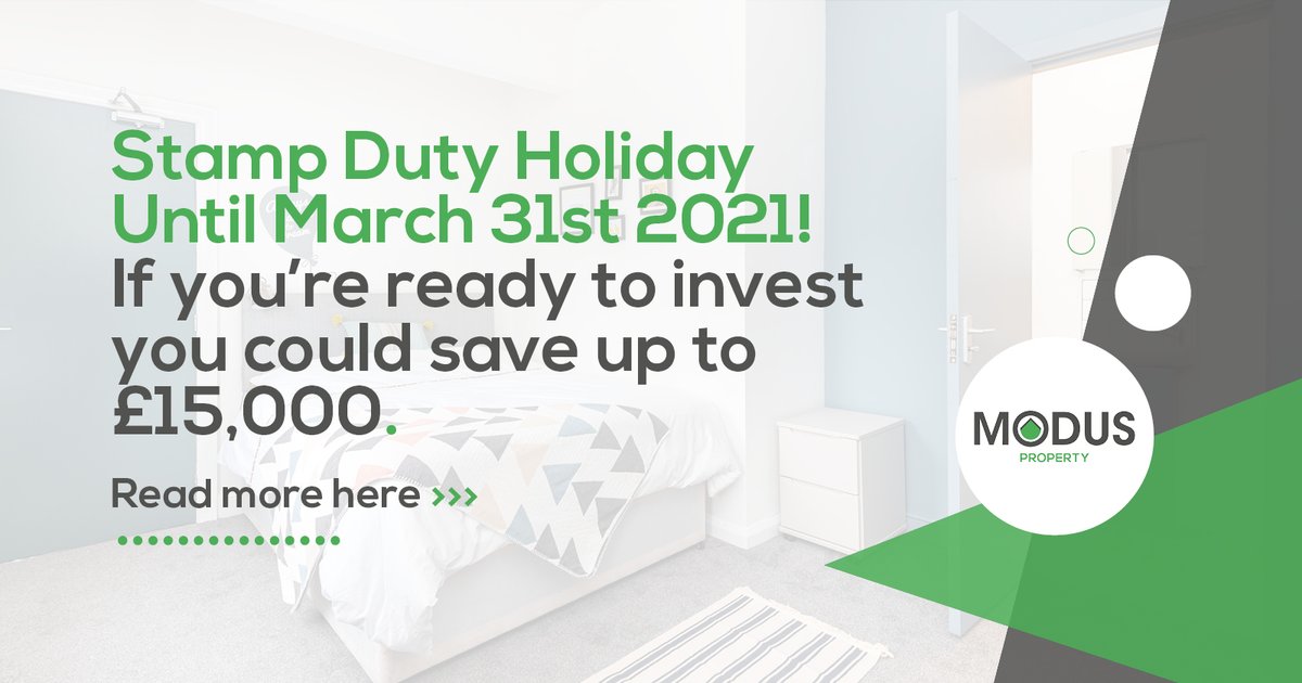 PropertyModus's tweet image. Save up to £15,000 and take advantage of the stamp duty holiday. Find out more here: modus-property.com/2020/11/13/sta… #StampDuty #UKProperty #PropertyInvestor #InvestmentOpportunity #Manchester #Leeds #Sheffiled #Huddersfield #ROI