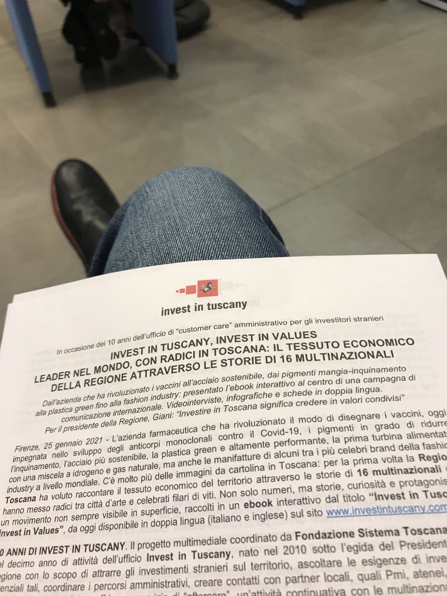 ⁦<a href="/investintuscany/">Invest in Tuscany</a>⁩ - in occasione dei 10 anni dalla sua fondazione - racconta le storie di 16 multinazionali con un eBook, realizzato in collaborazione con ⁦<a href="/FSToscana/">FST</a>⁩. Il presidente ⁦<a href="/EugenioGiani/">Eugenio Giani</a>⁩: “investire in Toscana significa investire in valori comuni”