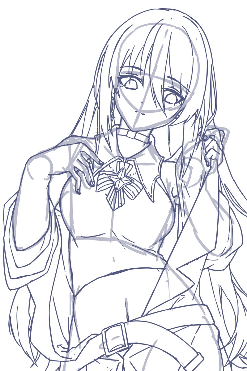 ムーナのイラストラフから完成まで_(:3 」∠)_ 