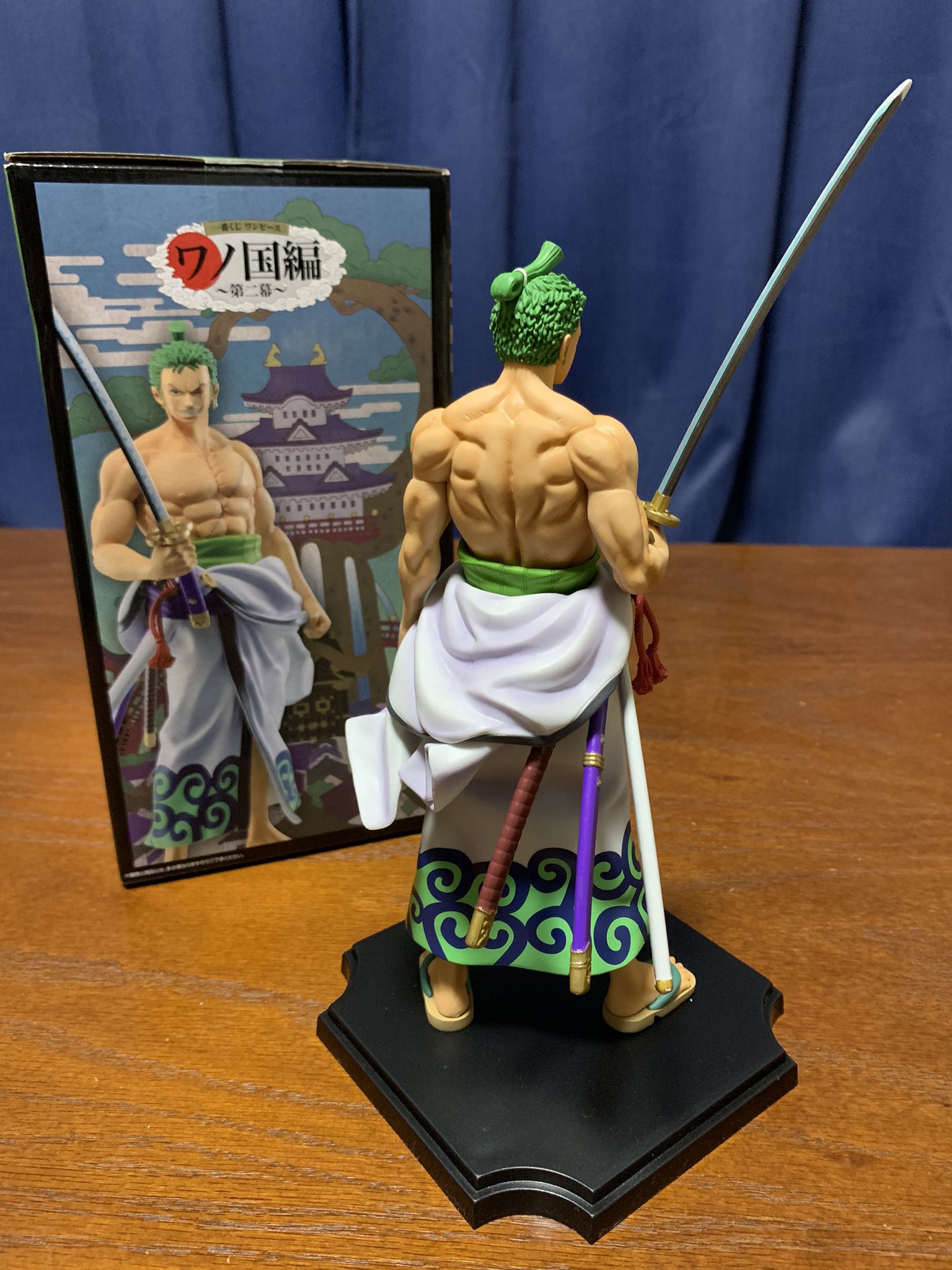 Kei One Piece垢 Pa Twitter 一番くじ ワンピース ワノ国編 第二幕 C賞 ゾロ十郎 閻魔フィギュア 開封 ついに手に入った 閻魔を持ったゾロ十郎フィギュア 背中の筋肉やば 真っ二つやん サイズ感も