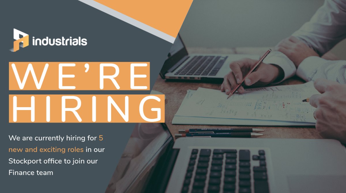 We currently have 5 new and exciting opportunities to join the Finance team in our recently opened Stockport office. With full job descriptions and how to apply, please follow the link: industrials.co.uk/work-with-us/ #newjob #finance #stockportjobs
