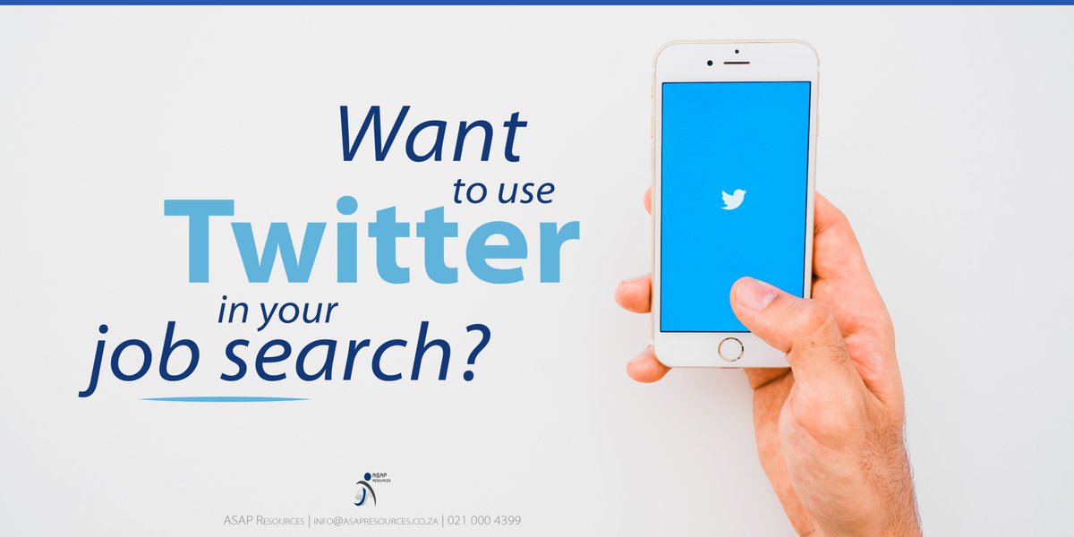 Job Searching? Twitter might not come to mind when looking, but nothing shows a more genuine impression of your personality and interests than Twitter. Presenting yourself on Twitter can get you noticed professionally. Read the thread on how you can use Twitter: #JobSeekersSA