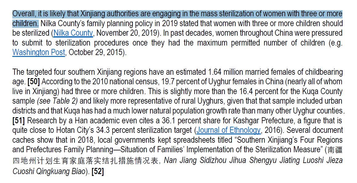 S2.3.2: The article noted that the government is actively sterilizing women with more than 3 children, which is entirely consistent with birth control laws. The claim that 34.3% of women in Kashgar are being sterilized is consistent with 36.1% of them having 3 or more children.