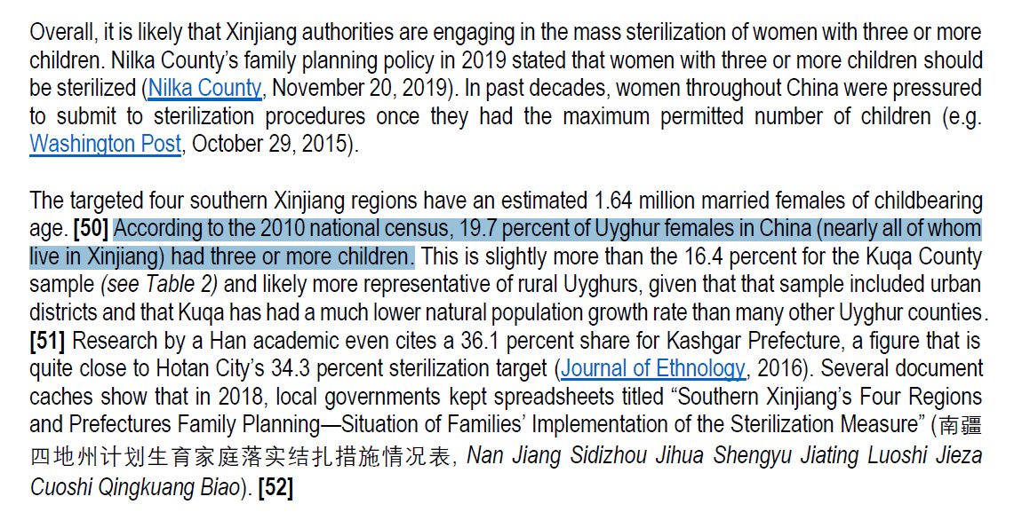 S2.3.2: The article noted that the government is actively sterilizing women with more than 3 children, which is entirely consistent with birth control laws. The claim that 34.3% of women in Kashgar are being sterilized is consistent with 36.1% of them having 3 or more children.