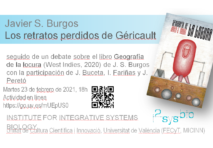 CdCienciaUV's tweet photo. Canvi de data al 23 de febrer, del debat entre el biòleg Javier S. Burgos i @JuliPereto @JavierBuceta @FarinasLab
sobre la relació entre l’obra del pintor romàntic Géricault i la neurologia moderna : https://t.co/ZtaJesKu4h https://t.co/lf9wcLEbXk