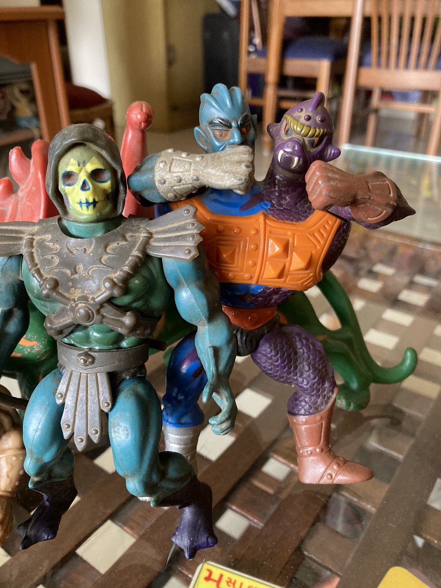 abhikini's tweet photo. For those of u who missed this on my #instagram stories, tweeting it anyway...my retro collection of #Heman #MastersoftheUniverse toys dating back to the late 80s! He-Man needs a standing ovation here https://t.co/2NO7f8WL7l