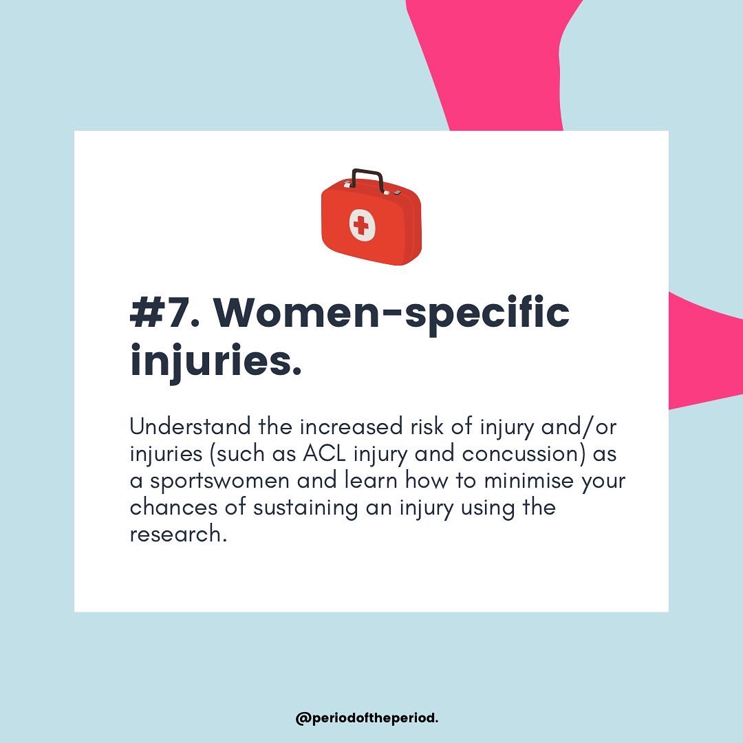 #7. Women-specific injury risk.