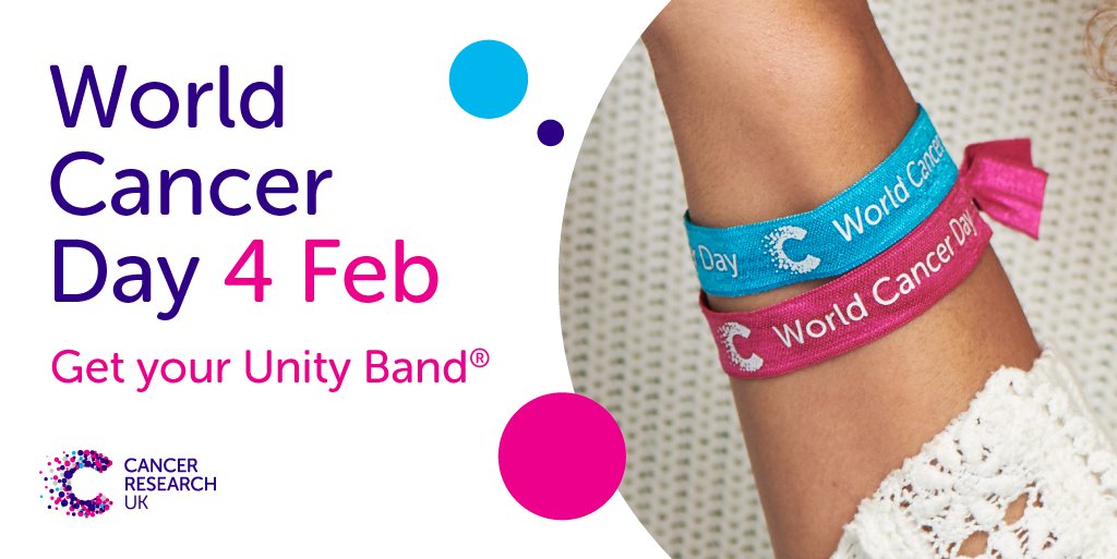 CR_UK's tweet image. By wearing a #UnityBand this #WorldCancerDay, you’re supporting life-saving research. Get yours online today: bit.ly/3bDAu05