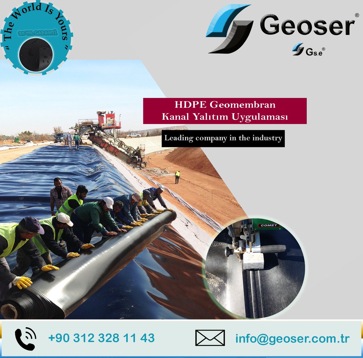 HDPE Geomembran Kanal Yalıtım Uygulaması🇹🇷
🌟Leading company in the industry
#hdpe #geomembran #kanalyalıtımı #canalisation #geoser