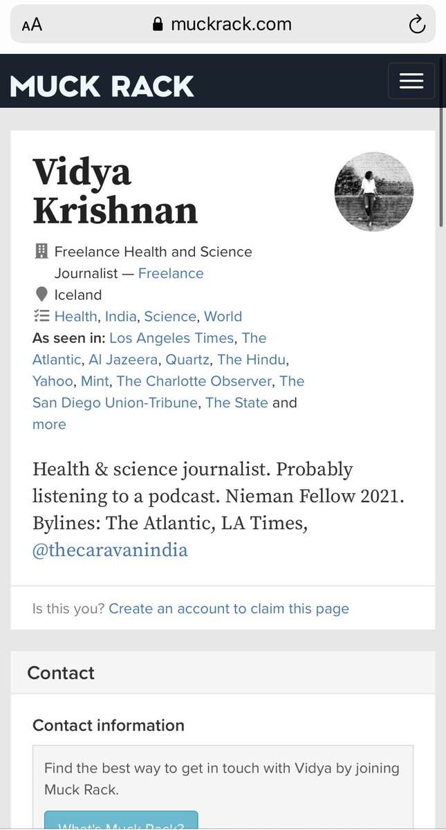 I have tried searching for her credentials for long. Finally, today I found out this. 