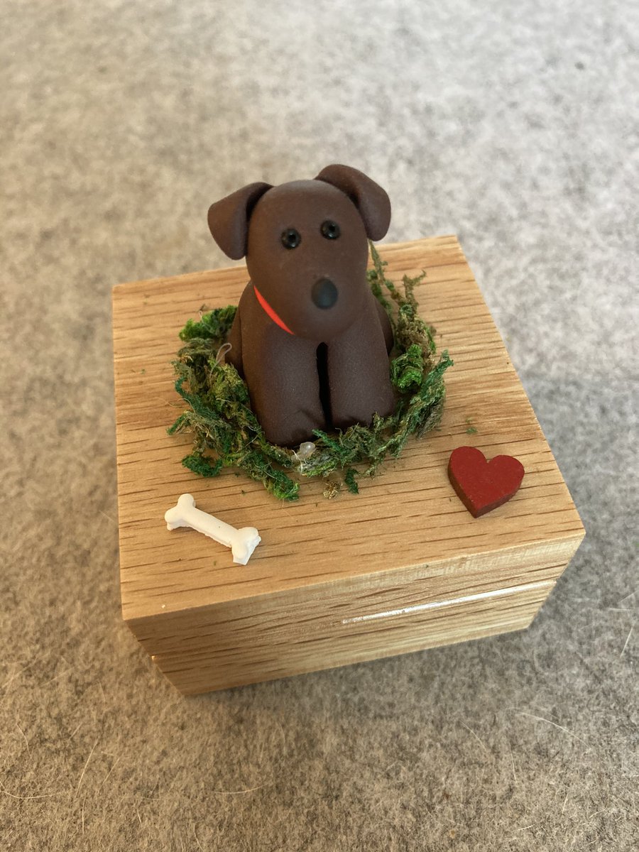BethEgg's tweet photo. *Valentines Day Orders Open*

I’ve got 10 of these lovely little Valentines boxes available to order. Bespoke model of your pet on top with a choice of a little heart next to them. Please DM me for more info if you would like to place an order. Thanks! 💕🐾 https://t.co/5YbXuHAteP