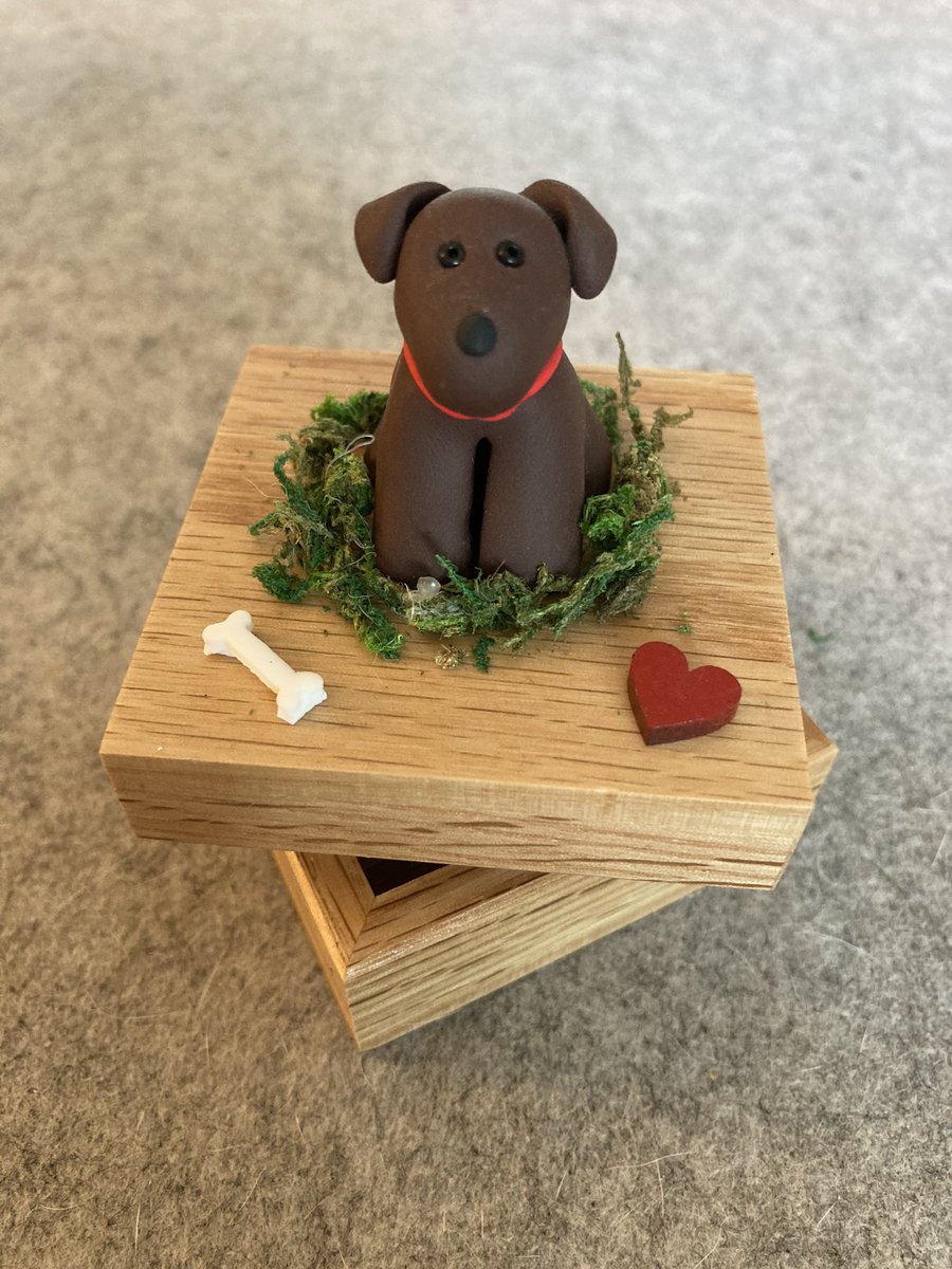 BethEgg's tweet photo. *Valentines Day Orders Open*

I’ve got 10 of these lovely little Valentines boxes available to order. Bespoke model of your pet on top with a choice of a little heart next to them. Please DM me for more info if you would like to place an order. Thanks! 💕🐾 https://t.co/5YbXuHAteP