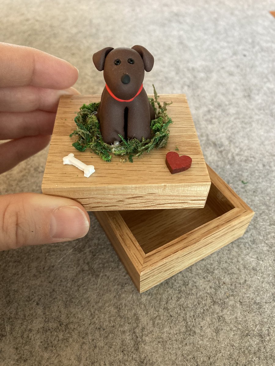 BethEgg's tweet photo. *Valentines Day Orders Open*

I’ve got 10 of these lovely little Valentines boxes available to order. Bespoke model of your pet on top with a choice of a little heart next to them. Please DM me for more info if you would like to place an order. Thanks! 💕🐾 https://t.co/5YbXuHAteP