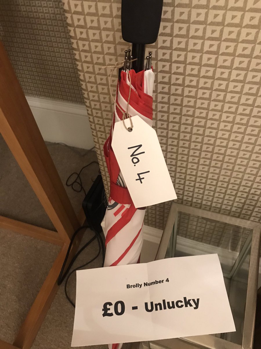 originalfm's tweet photo. First player on the #LollyBrolly was Freddie Parsons! He didn’t win money but did get to keep this rather fetching and incredibly practical umbrella! 
Register at https://t.co/iOwraump7h for a chance to play tomorrow to win up to £1000! #claireshoose #candleholder #wifihub https://t.co/dS1xJq91Dp