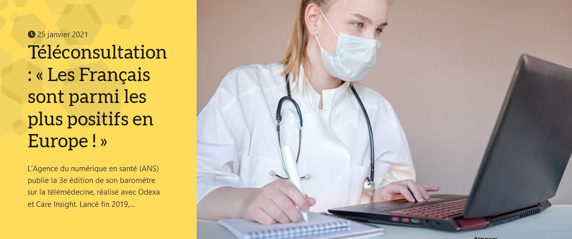 #InnovationMutuelle 💻Savez-vous que 80% des Européens plébiscitent la #télémédecine ? 👩
✅Avec 88% de satisfaits, les Français sont parmi les plus positifs en Europe !
✅Nous sommes de plus en plus nombreux à souhaiter y avoir recours et à juger qu’elle est utile pour la #santé