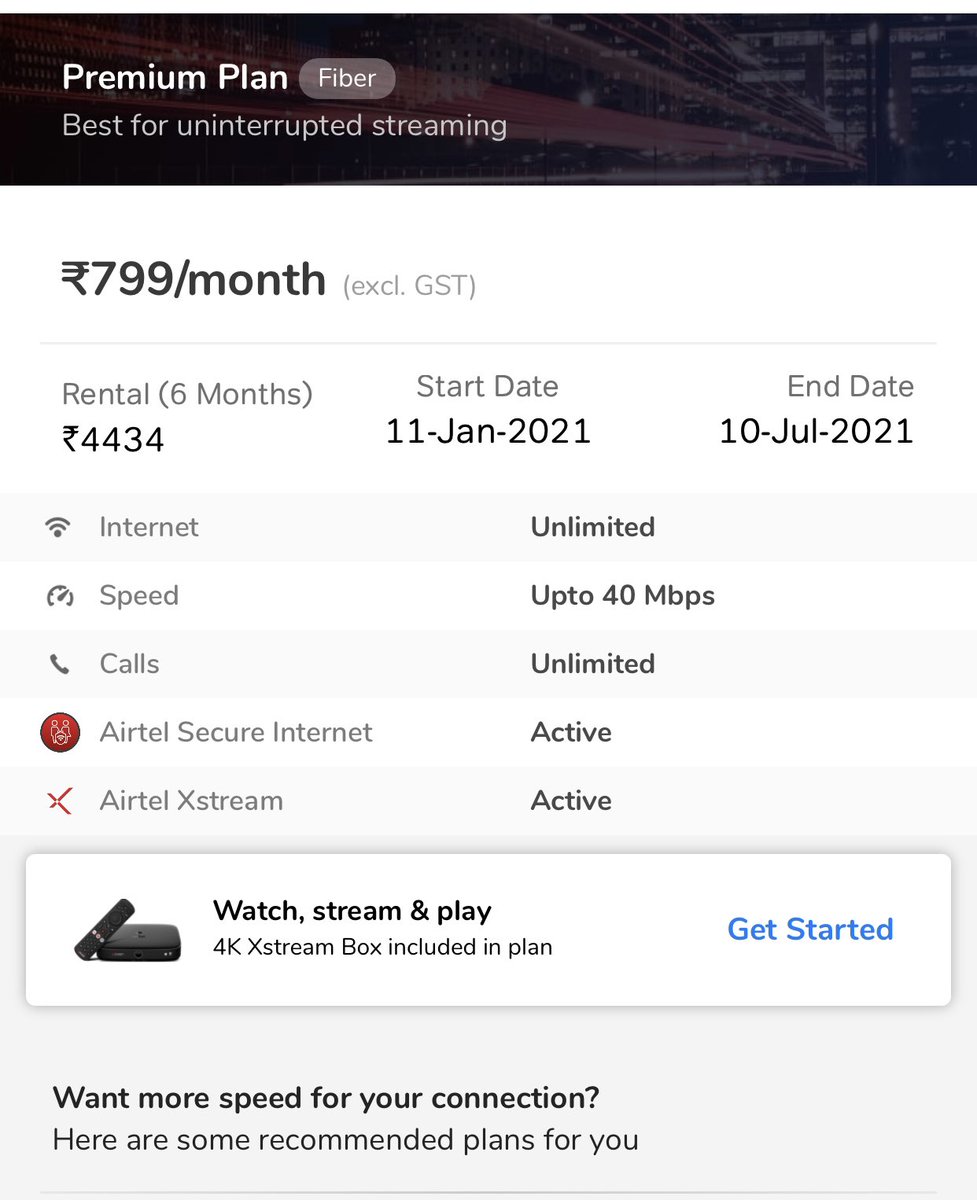sardeshpandev's tweet photo. @Airtel_Presence At the time of new fiber connection ( 11 Jan 2021)it was promised to get 100 MBPS speed but still today getting 40 MBPS speed, I am tired of doing follow up with different CS engineers and my problem is still not resolved..Not expecting such bad customer service from Airtel 👎 https://t.co/8RLRayX0lH