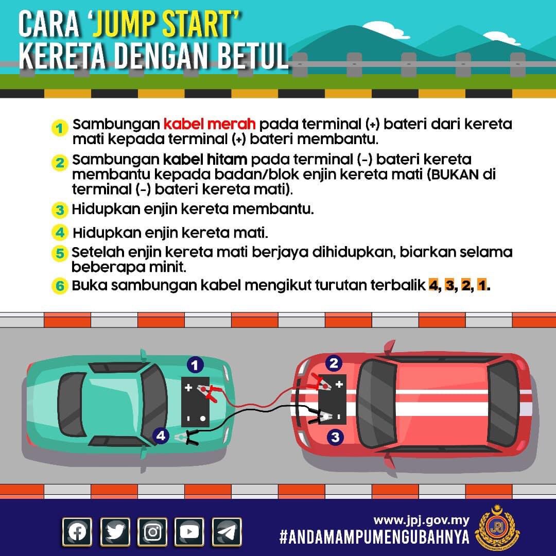 Cara jumper bateri kereta